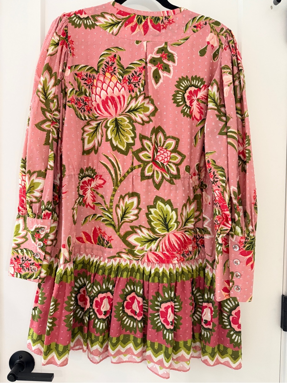 FARM Rio Pink Floral Dress with Green Trim - Picture 5 of 5